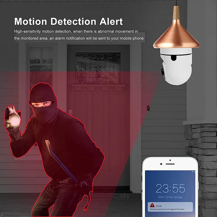 WiFi E27 360° Panoramic Bulb Surveillance Camera Indoor | Outdoor