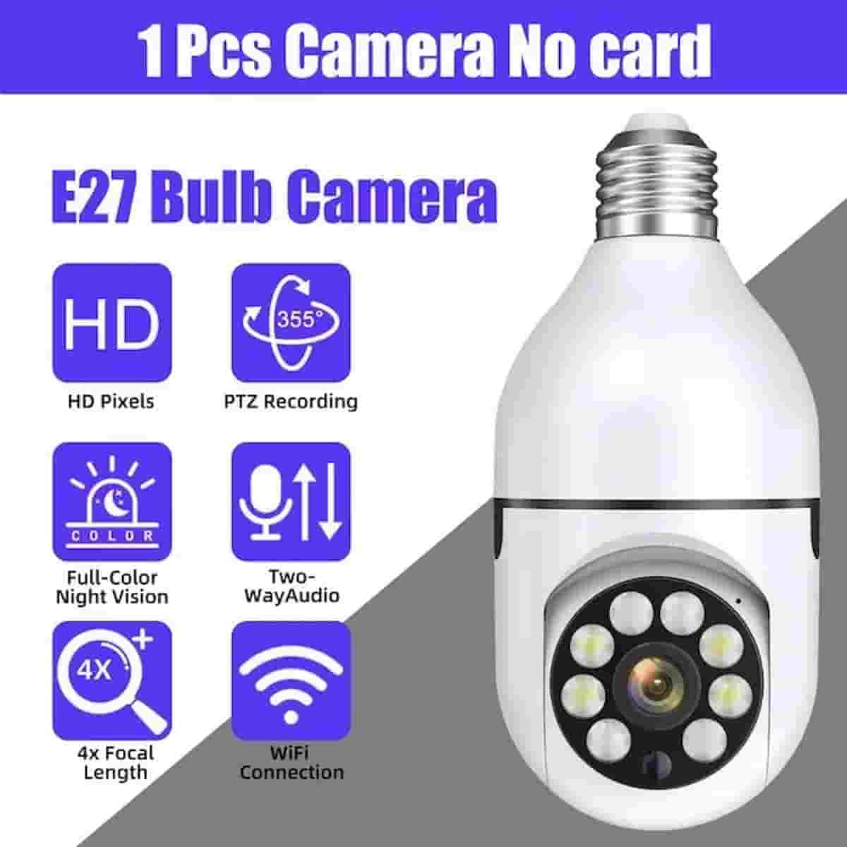 WiFi E27 360° Panoramic Bulb Surveillance Camera Indoor | Outdoor